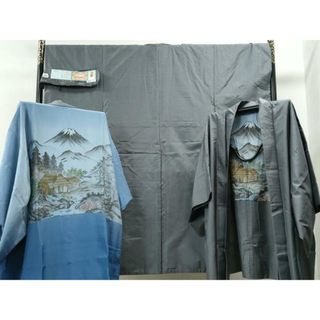 平和屋着物●男性　本場大島紬　アンサンブル・長襦袢セット　吉祥文　大島紬美幸謹製　証紙付き　正絹　逸品　CAAU1604yc