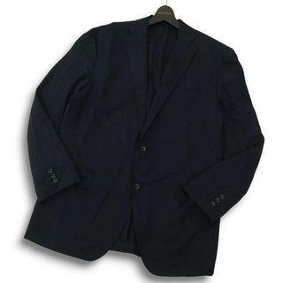 HYBRIDBIZ WALK ハイブリッドビズウォーク 春夏 背抜き★ 千鳥柄 テーラード ジャケット Sz.110TAB8 メンズ 紺 大きいサイズ(その他)