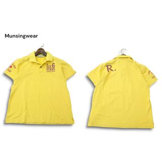 マンシングウェア(Munsingwear)のMunsingwear マンシングウェア ゴルフ 春夏 プリント★ 半袖 鹿の子 ポロシャツ Sz.M メンズ(ウエア)