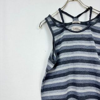 美品✨ アンダーラップス タンクトップ ノースリーブ トップス ボーダー 大きめ(タンクトップ)