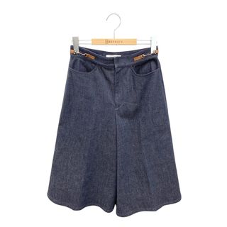 フォクシーニューヨーク(FOXEY NEW YORK)のフォクシーニューヨーク Pants"Dante" 44230 デニムパンツ 38 ネイビー コットンBLEND センタープレス ITDKBOO2QFZC(デニム/ジーンズ)