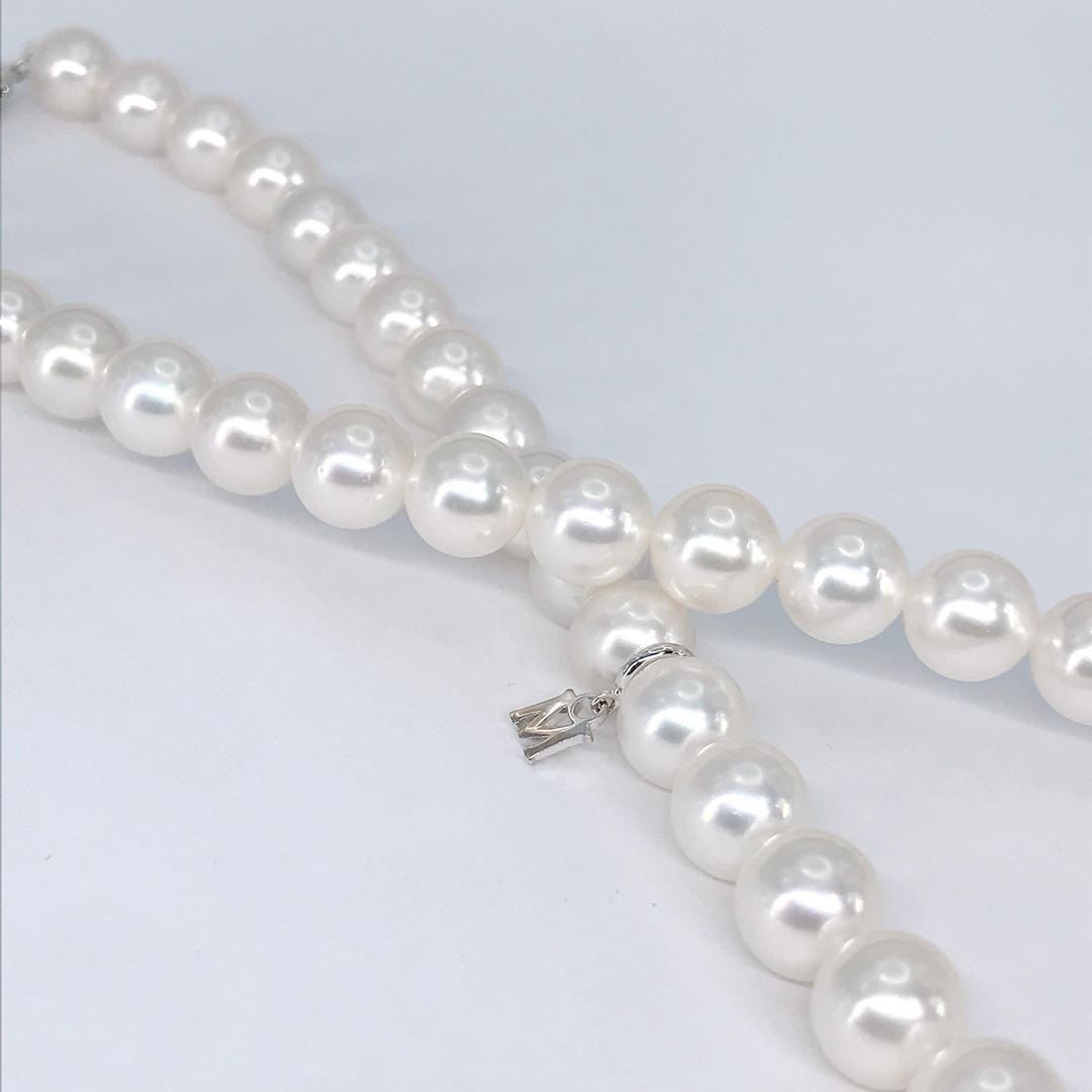 ミキモト パールネックレス K18 8.5mm~9.0mm アコヤ 真珠 現行品 レディースのアクセサリー(ネックレス)の商品写真