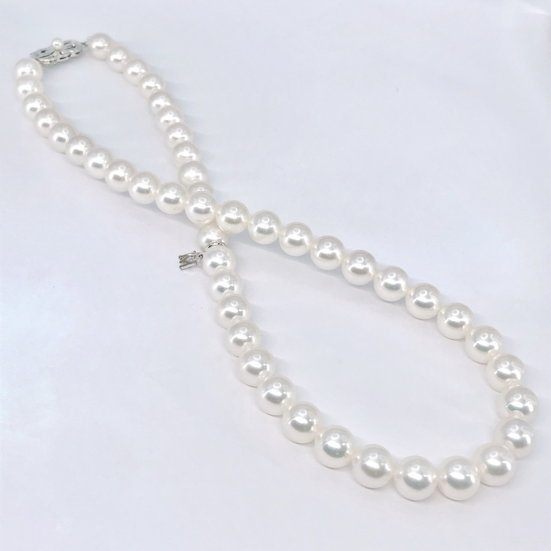 ミキモト パールネックレス K18 8.5mm~9.0mm アコヤ 真珠 現行品 レディースのアクセサリー(ネックレス)の商品写真