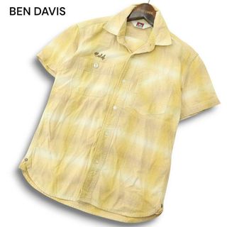 ベンデイビス(BEN DAVIS)のBEN DAVIS ベンデイビス 春夏 刺繍★ 半袖 オンブレー チェック シャツ Sz.S　メンズ(シャツ)