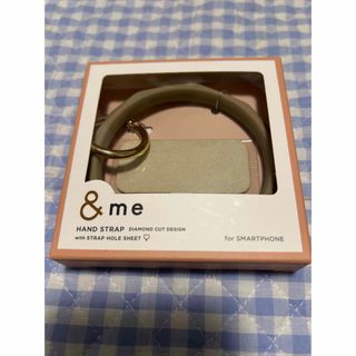 エレコム(ELECOM)のエレコム ハンドストラップ/シリコンリング/ダイヤ &me ベージュ P-STH(ストラップ/イヤホンジャック)