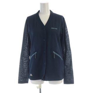 マーモット(MARMOT)のマーモット GRID CARDIGAN カーディガン ニット 長袖 L 紺(カーディガン)