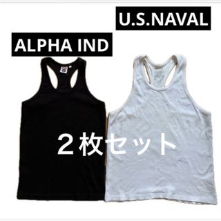ALPHA IND. U.S.A. タンクトップ 2枚セット　メンズトップスM 
