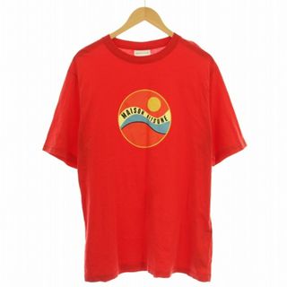 メゾンキツネ(MAISON KITSUNE')のメゾンキツネ MAISON KITSUNE Tシャツ プリント 半袖 M 赤(Tシャツ/カットソー(半袖/袖なし))