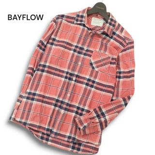 ベイフロー(BAYFLOW)のBAYFLOW ベイフロー 通年★ 長袖 チェック シャツ Sz.3 メンズ(シャツ)