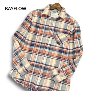 ベイフロー(BAYFLOW)のBAYFLOW ベイフロー 通年★ 長袖 チェック シャツ Sz.3　メンズ(シャツ)