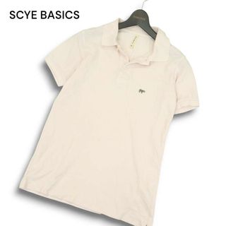 SCYE BASICS サイ ベーシックス 春夏 ロゴ刺繍★ 半袖 鹿の子 ポロシャツ Sz.40 メンズ ピンク 日本製