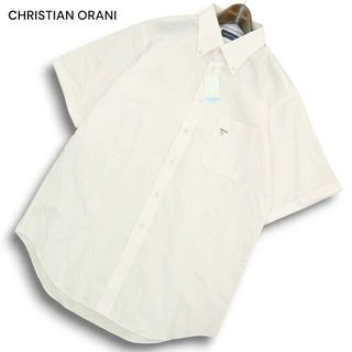 【新品 未使用】 CHRISTIAN ORANI クリスチャンオラーニ COOL BIZ★ 半袖 ボタンダウン シャツ Sz.LL メンズ 大きいサイズ(シャツ)