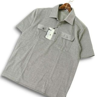 【新品 未使用】 MIERU AVANT-GARDE ミエル アヴァンギャルド 春夏★ 半袖 ワーク ポロシャツ Sz.M メンズ 灰 グレー 日本製(ポロシャツ)
