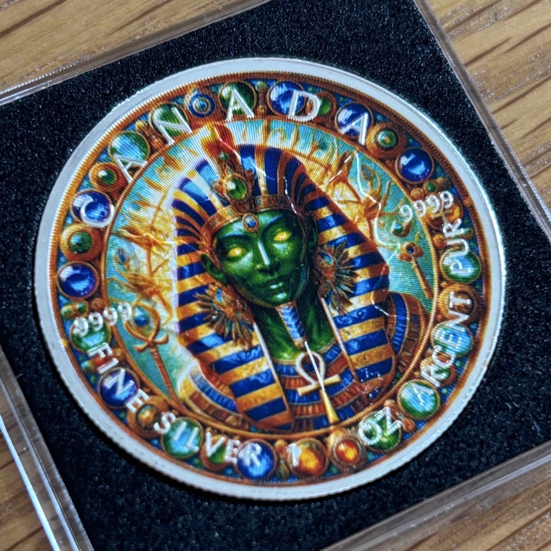 【世界限定100枚】メイプル銀貨  エジプト オシリス神 2025 1オンス エンタメ/ホビーの美術品/アンティーク(貨幣)の商品写真