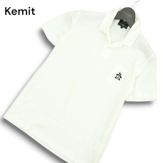 Kemit × Munsingwear × BARNEYS NEWYORK ケミット マンシングウェア ビーズ★ 半袖 ポロシャツ Sz.1 メンズ 白 ゴルフ(ウエア)