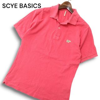 サイベーシックス(SCYE BASICS)のSCYE BASICS サイ ベーシックス 春夏 ロゴ刺繍★ 半袖 鹿の子 ポロシャツ Sz.38 メンズ 日本製(ポロシャツ)