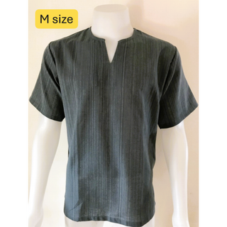 n180【新品未使用】Tシャツ Vネック 半袖 グレー メンズ Mサイズ(Tシャツ/カットソー(半袖/袖なし))