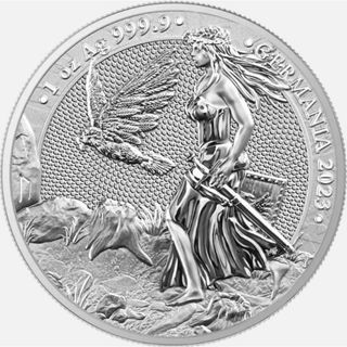 2023 ゲルマニア 銀貨 純銀 カプセル と 証明書付き BU 完全未使用品(貨幣)