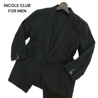 NICOLE CLUB FOR MEN ニコルクラブ フォーメン 春夏 7分袖 1B スリム ジャケット Sz.46　メンズ 黒(その他)