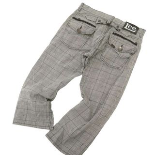 リー(Lee)のLee リー 08834 春夏 シンチバック★ フラップジッパー クロップド丈 グレンチェック パンツ Sz.32　メンズ(その他)
