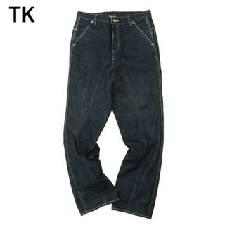 ティーケー(TK)のTK タケオキクチ 通年 サルエル★ インディゴ デニム パンツ ジーンズ Sz.3　メンズ 日本製(ジャージ)