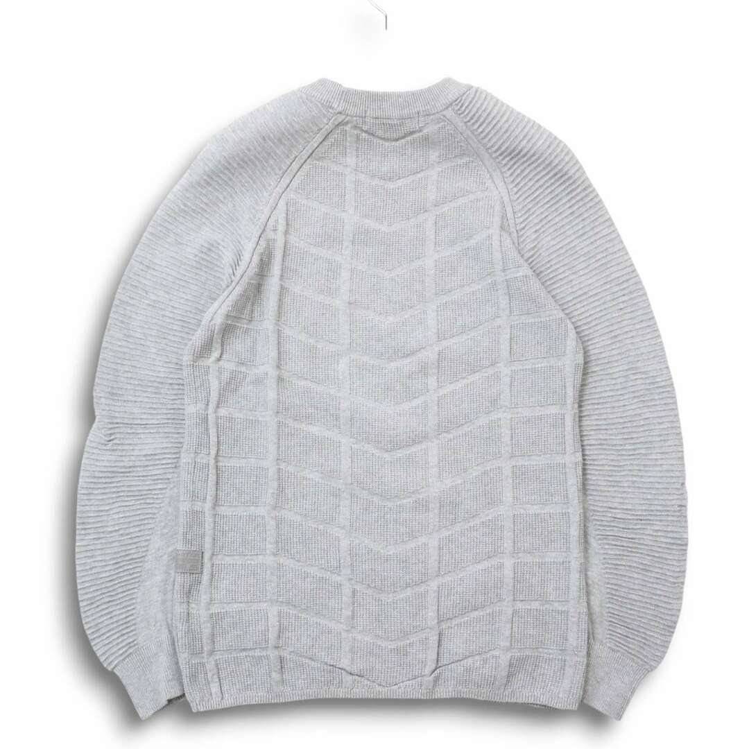 G-STAR RAW ジースター ロウ Suzaki moto r knit I/s★ 通年 切替 オーガニック コットン ニット セーター Sz.XS メンズ 灰 メンズのトップス(ニット/セーター)の商品写真