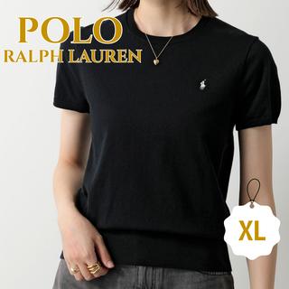 ポロラルフローレン(POLO RALPH LAUREN)のラルフローレン ハイゲージニット 半袖 黒 XL(Tシャツ(半袖/袖なし))