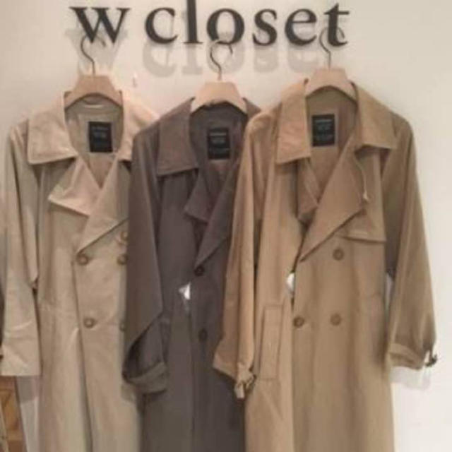 w closet(ダブルクローゼット)の新品未使用春トレンチコートwcloset レディースのジャケット/アウター(トレンチコート)の商品写真