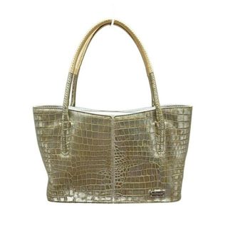 ギンザカネマツ(GINZA Kanematsu)のGINZA Kanematsu(ギンザカネマツ) トートバッグ - シルバー×ベージュ 型押し加工 レザー(トートバッグ)