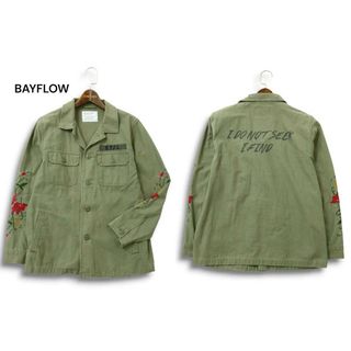 ベイフロー(BAYFLOW)のBAYFLOW ベイフロー 通年 花柄 フラワー刺繍★ ワーク ジャケット Sz.3 メンズ(その他)