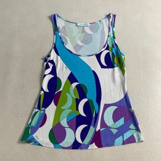 EMILIO PUCCI エミリオプッチ　総柄　タンクトップ　定番 EMILIO PUCCI - 古着 Emilio Pucci エミリオプッチ イタリア製