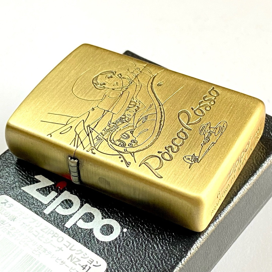 ジブリ(ジブリ)の新品 ZIPPO 紅の豚 ポルコとジーナ サボイア ジブリ ジッポーライター エンタメ/ホビーのおもちゃ/ぬいぐるみ(キャラクターグッズ)の商品写真