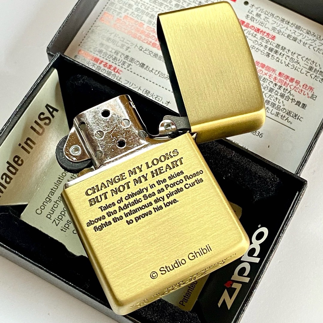 ジブリ(ジブリ)の新品 ZIPPO 紅の豚 ポルコとジーナ サボイア ジブリ ジッポーライター エンタメ/ホビーのおもちゃ/ぬいぐるみ(キャラクターグッズ)の商品写真