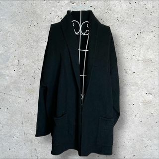 S160 GILLIER 黒 カーディガン レディース 長袖　ウール(カーディガン)
