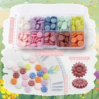 シーリングワックス ワックスビーズ 花形 250粒 10色セット シーリングスタ