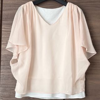 アンタイトル(UNTITLED)のUNTITLED バイカラーゆったりシフォンブラウス(シャツ/ブラウス(半袖/袖なし))