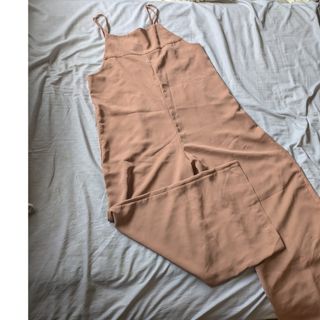 ユニクロ(UNIQLO)のUNIQLO＊オールインワン＊サロペット＊サーモンピンク＊Lサイズ(サロペット/オーバーオール)