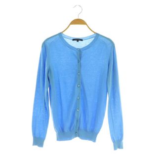 MACPHEE - マカフィー コットン クルーネックカーディガン ニット 長袖 1 ブルー