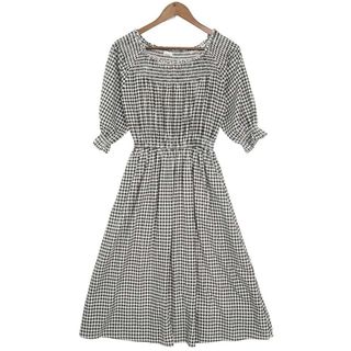 COLZA コルザ 春夏★ 半袖 ギンガム チェック ワンピース ミディ丈 Sz.M レディース(その他)