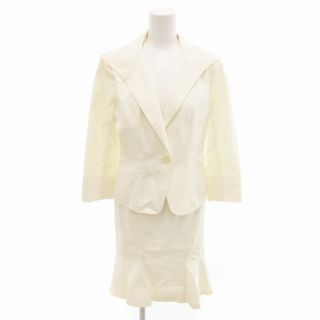 クードシャンス(COUP DE CHANCE)のクードシャンス フォーマルスーツ ジャケット スカート 38-40 白(礼服/喪服)