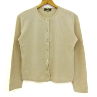 Paul Stuart - ポールスチュアート カーディガン トップス 長袖 クルーネック カシミヤ100% レディース Mサイズ ベージュ PAUL STUART