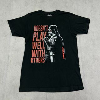 ダースベイダー　レタリング　トップス　半袖　Tシャツ　古着　ブラック　黒(Tシャツ/カットソー(半袖/袖なし))