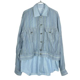 コムデギャルソンシャツ(COMME des GARCONS SHIRT)のCOMME des GARCONS SHIRT コムデギャルソンシャツ キュプラストライプレイヤードブルゾン S08029 ブルー M(その他)