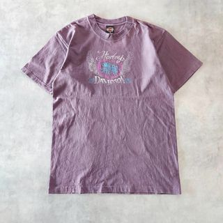 Harley Davidson - ハーレーダビッドソン プリントTシャツ 90s USA製 M 紫 14842