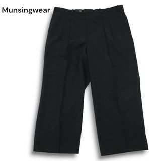 Munsingwear マンシングウェア ゴルフ 春夏 2タック★ スラックス パンツ Sz.91 メンズ 紺 ネイビー 日本製 大きいサイズ