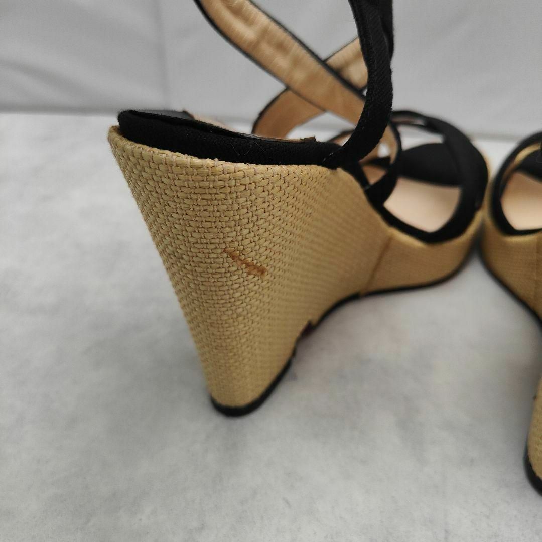 Christian Louboutin(クリスチャンルブタン)の美品 クリスチャンルブタン　ウェッジソールサンダル エスパドリーユ レディースの靴/シューズ(ハイヒール/パンプス)の商品写真