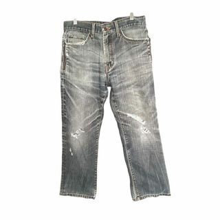 S11グレー ダメージ加工 デニムパンツ【訳あり】(ノーカラージャケット)