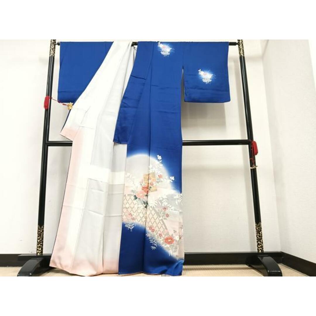 平和屋着物■訪問着　枝花籬文　暈し染め　金彩　正絹　逸品　AAAW4445ph レディースの水着/浴衣(着物)の商品写真