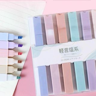 新品 6本カラーペン カラー蛍光ペン パステル マーカー 蛍光ペン 蛍光マーカー(ペン/マーカー)