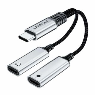LAMSCAT タイプｃ二股スプリッタ USB-Cハブイヤホン 変換アダプタ 快(その他)